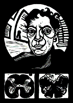 Self-Portrait with Spinal Cord and Medulla